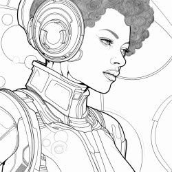 black futuristic woman