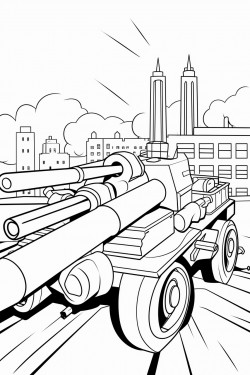 color a flak gun defending hamburg from bombers
