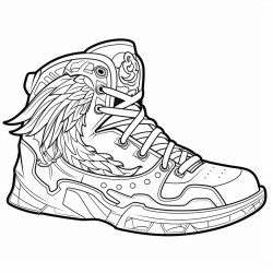 a basketball shoe inspired by a mythical creature like a griffin or a centaur