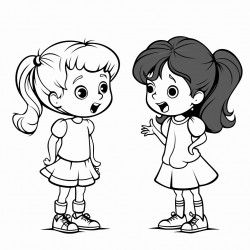 2 girls arguing child cartoons