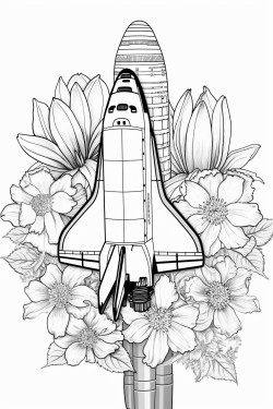 space shuttle sunflowers