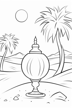 coloriage dune lettre en arabe