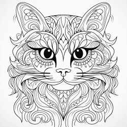 cut cat in smile in bold