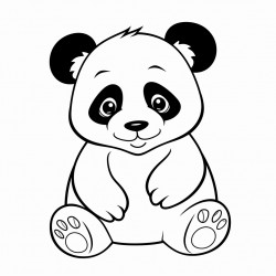 panda tutan adam カラーリングページ