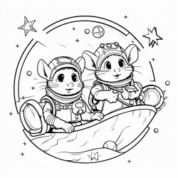 chickens in space riding rats
