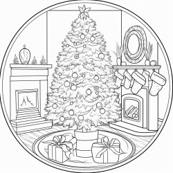 christmas coloring page for adults