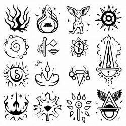 alchemy symbols runes mythical creatures