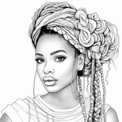 black girl braids