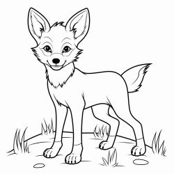 a cute icelandic jackal