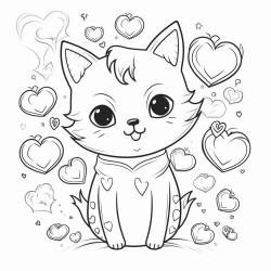 cute cat in background is harts