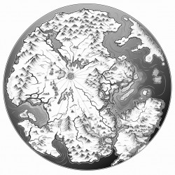 pangea map with mountains