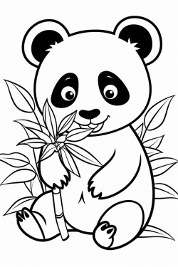 panda that eats leaves