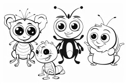 ant cat dog bee turtle frog ladybug bee spider