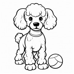poodle with ball
