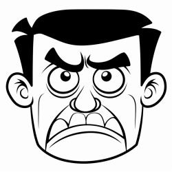 a mad face