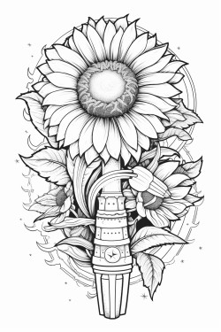 space shuttle sunflowers