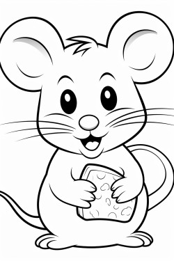mouse eating cheese