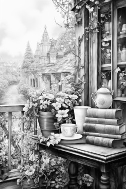 raining  couple back  window  bookshelf  coffee