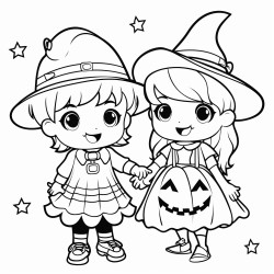 1 garon 4 ans et 1 fille 2 ans halloween