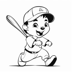 teenage boy hitting a home run for the huskies