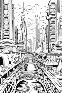 modern town in the future