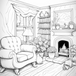 cozy coloring page