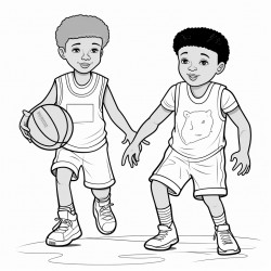 kids playing basketball