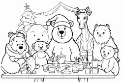 animals celebrate christmas