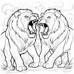 lions roar to each other