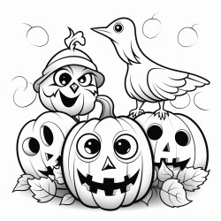 espantapjaros en un maizal con temtica de halloween