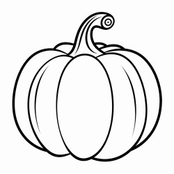 simple pumpkin with a stem