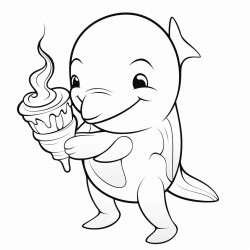 delfin con helado