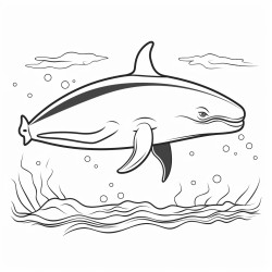 simple whale under the water