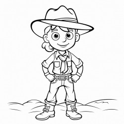 un paresseux avec des lunette un chapeau de cowboy dans une classe avec des lves humains