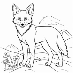 a cute icelandic jackal
