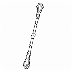 wooden crutch