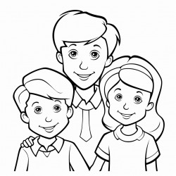 una familia compuesta por tres varones de 12 y 13 aos y mam y pap