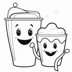 plastic cup with toothbrush and toothpaste tube inside