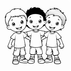 happy boy friends