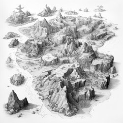 old maps  big rocks