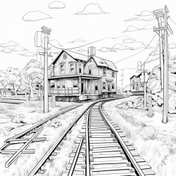 abandoned railroad crossing intersection