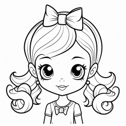 little princess with a ponytail