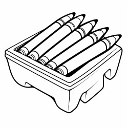 a box of crayons