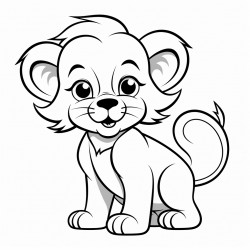 a cute baby lion