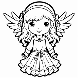 kaiwaii girl xmas angel
