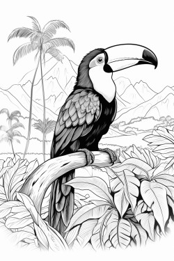 costa rica a toucan a sloth and the arenal volcano