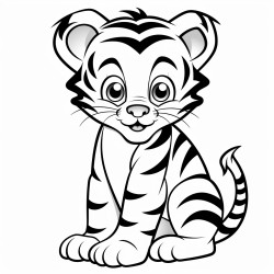 tigre bebe lindo y simple