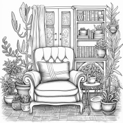 un coin lecture bohme avec un fauteuil en rotin suspendu coussins ethniques tapis marocains plantes