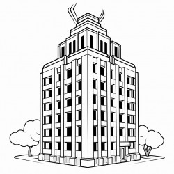 tall building on fire
