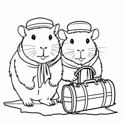 guinea pigs traveling from south america to north america